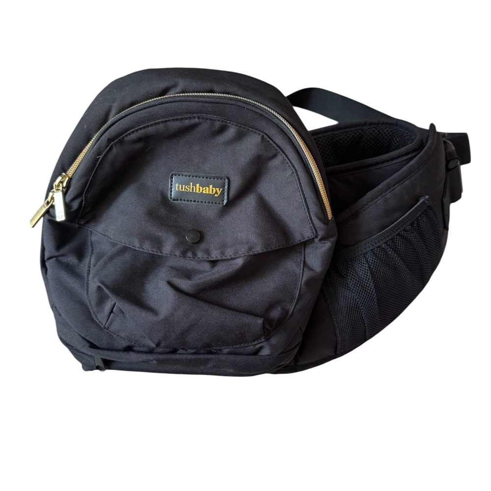 tushbaby Black Kids Waist Bag - Hands-Free Storage